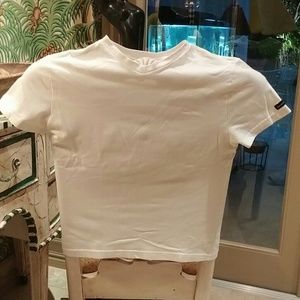 V Neck cap sleeve muscle tee